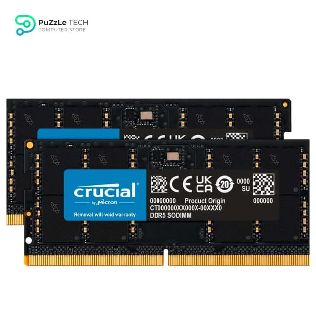 Crucial 16GB RAM Kit (2x8GB) DDR5 5200MHz Memory for Laptop