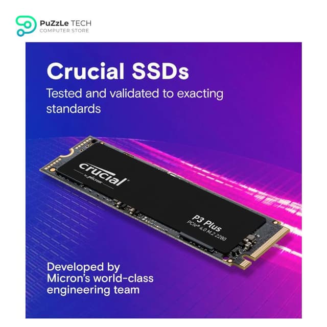Crucial P3 Plus 2TB PCIe Gen4 3D NAND NVMe M.2 SSD up to 5000MB/s