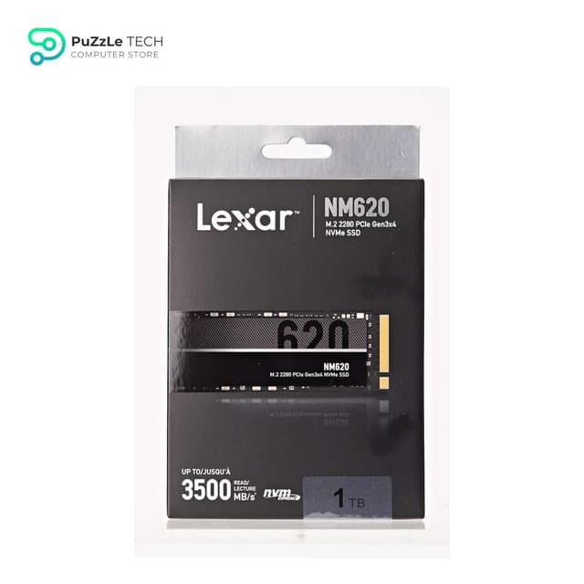 Lexar NM620 1TB SSD - M.2 2280 PCIe Gen3x4 NVMe 1.4 Internal SSD - Up to 3500MB/s Read - 3000MB/s Write - 3D NAND Flash Internal Solid State Drive for PC Enthusiasts and Gamers
