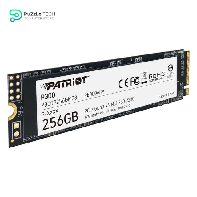 Patriot P300 M.2 2280 256GB PCIe Gen3 x4 NVMe 1.3 Internal Solid State Drive