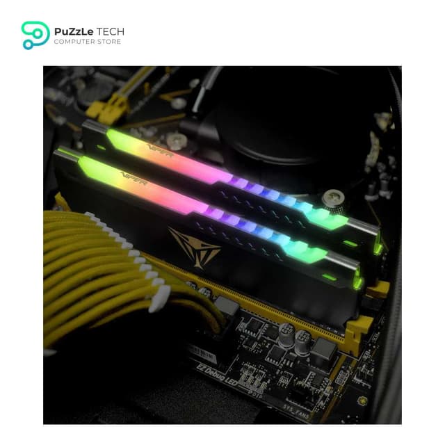 Patriot Viper Steel RGB DDR4 RAM 32GB (2X16GB) 3200MHz CL16 UDIMM Desktop Gaming Memory Kit