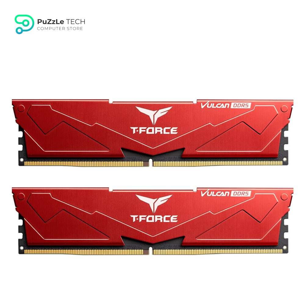 TEAMGROUP T-Force Vulcan DDR5 32GB (2x16GB) 6400MHz (PC5-51200) CL32 Desktop Memory Module Ram for 600 700 Series Chipset XMP 3.0 Black