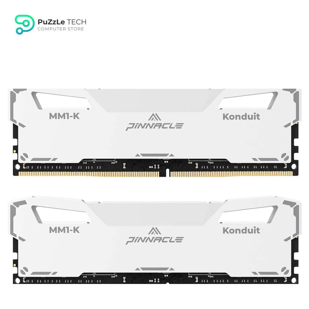 Timetec Pinnacle Konduit 16GB KIT(2x8GB) DDR4 3200MHz PC4-25600 CL16-18-18-38 XMP2.0 Overclocking 1.35V Compatible for AMD and Intel Desktop Gaming PC Memory Module RAM - White